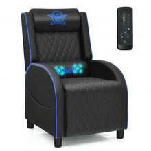 Load image into Gallery viewer, Massage Gaming Recliner Chair w/Headrest &amp; Adjustable Backrest - Home Theater-BL
