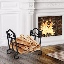 Load image into Gallery viewer, Foldable Firewood Log Rack Steel Wood Storage Holder
