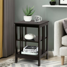 Load image into Gallery viewer, 3-tier Side Table Nightstand with Stable Structure-Espresso
