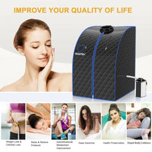 Load image into Gallery viewer, Portable Personal Steam Sauna Spa with 3L Blast-proof Steamer Chair-Black
