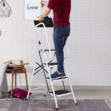 Load image into Gallery viewer, 2-in-1 Folding Non-slip 4 Step Ladder
