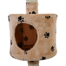 Load image into Gallery viewer, 60&quot; Cat Tree Tower Kitten Hammock Condo-Beige paws
