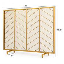 Load image into Gallery viewer, 39&quot;x31&quot; Single Panel Fireplace Screen Spark Guard Fence
