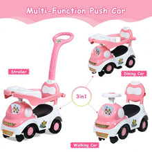 Load image into Gallery viewer, 3-in-1 Ride On Push Car with Music Box &amp; Horn-Pink
