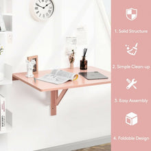 Load image into Gallery viewer, Space Saver Folding Wall-Mounted Drop-Leaf Table-Pink
