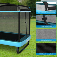 Load image into Gallery viewer, 6 Feet Kids Entertaining Trampoline with Swing Safety Fence-Blue
