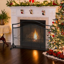 Load image into Gallery viewer, Single Panel Fireplace Screen Free Standing Spark Guard Fence
