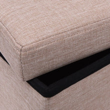 Load image into Gallery viewer, Folding Storage Square Footrest Ottoman-Beige
