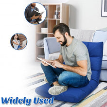 Load image into Gallery viewer, 14-Position Adjustable Folding Lazy Gaming Sofa-Blue
