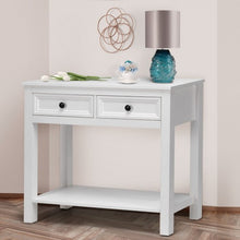 Load image into Gallery viewer, Entryway Hallway Hall 2 Drawer Console Table with Shelf
