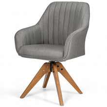 Load image into Gallery viewer, Fabric Swivel Accent Chair with Beech Wood Legs
