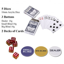 Load image into Gallery viewer, 500 Chips Poker Dice Chip Set w/ Silver Aluminum Case
