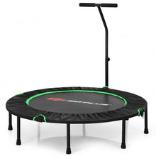 Load image into Gallery viewer, 47&quot; Folding Trampoline Fitness Exercise Rebound with Handle for Adults and Kids-Green

