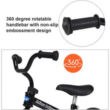 Load image into Gallery viewer, Adjustable Toddler Running Balance Bike with Non-slip Handle-Black
