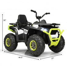 Load image into Gallery viewer, 12 V Kids Electric 4-Wheeler ATV Quad with MP3 and LED Lights-White
