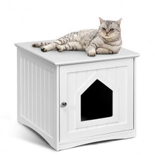 Load image into Gallery viewer, Sidetable Nightstand Weatherproof Multi-function Cat House-White
