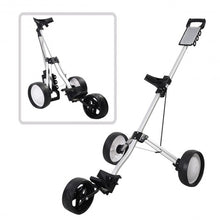 Load image into Gallery viewer, Foldable 3 Wheel Push Pull Golf Cart Trolley
