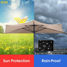 Load image into Gallery viewer, 9Ft Patio Bistro Half Round Umbrella -Beige
