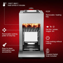 Load image into Gallery viewer, Propane Infrared Steak Grill BBQ Stainless Steel Single Burner
