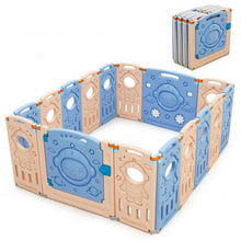 Load image into Gallery viewer, 16-Panel Foldable Playpen Kids Activity Center with Lockable Door

