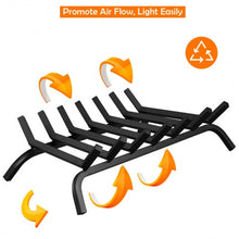 Load image into Gallery viewer, 30&quot; Iron Fireplace Log Grate Firewood Burning Rack
