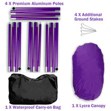 Load image into Gallery viewer, 10&#39; x 9&#39; Family Beach Tent Canopy Sunshade w/ 4 Poles-Purple
