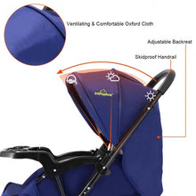 Load image into Gallery viewer, Two Way Foldable Baby Kids Travel Stroller Newborn Infant Pushchair Buggy-Blue
