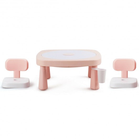 AR Function Kids Game Table and Chair Set-Pink
