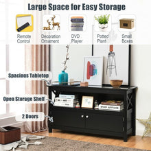 Load image into Gallery viewer, 44&quot; Wooden Storage Cabinet TV Stand-Black
