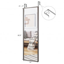 Load image into Gallery viewer, Full Length Metal Door Mirror with Adjustable Hook-Coffee
