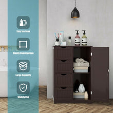 Load image into Gallery viewer, Standing Indoor Wooden Cabinet with 4 Drawers-Brown
