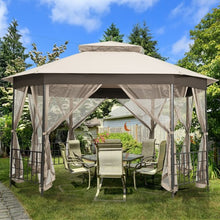 Load image into Gallery viewer, 10’x 12’ Octagonal Patio Gazebo-Beige
