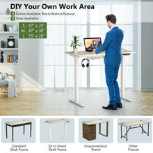 Load image into Gallery viewer, 47” x 24” Universal Tabletop for Standard and Standing Desk Frame-Natural
