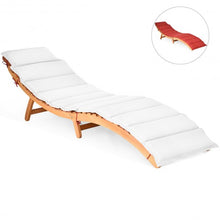 Load image into Gallery viewer, Folding Eucalyptus Outdoor Patio Lounge Chair

