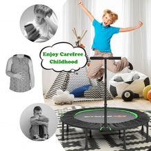 Load image into Gallery viewer, 47&quot; Folding Trampoline Fitness Exercise Rebound with Handle for Adults and Kids-Green
