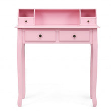 Load image into Gallery viewer, Removable Floating Organizer 2-Tier Mission Home Computer Vanity Desk-Pink
