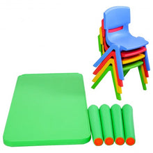 Load image into Gallery viewer, Kids Colorful Plastic Table and 4 Chairs Set
