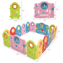 Load image into Gallery viewer, 16 Panel Activity Center Baby Playpen with Gate
