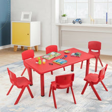 Load image into Gallery viewer, 6-pack Kids Plastic Stackable Classroom Chairs-Red
