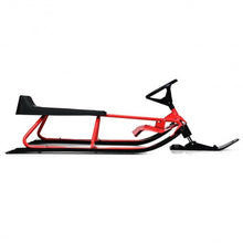 Load image into Gallery viewer, Snow Sled w/ Steering Wheel &amp; Double Brakes Pull Rope Slider
