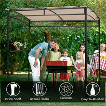 Load image into Gallery viewer, 7&#39; x 4.5&#39; Grill Gazebo Outdoor Patio Garden BBQ Canopy Shelter-Beige
