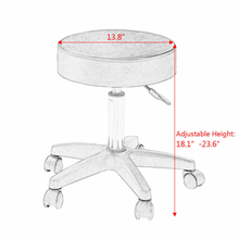 Load image into Gallery viewer, 1 pc Adjustable Hydraulic Rolling Swivel Massage Spa Bar Stool-Black
