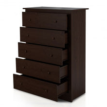 Load image into Gallery viewer, Functional Storage Organized Dresser with 5 Drawer-Espresso
