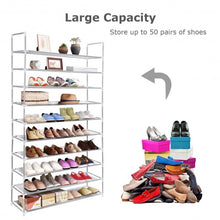 Load image into Gallery viewer, 50 Pair 10 Tiers Shoe Rack Shelf Storage Organizer
