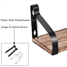 Load image into Gallery viewer, Set of 3 Wall Mount Floating Shelves Rustic Wood Storage Shelves
