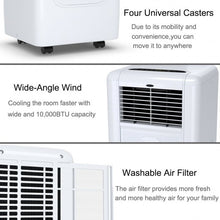 Load image into Gallery viewer, Portable 10000 BTU Air Conditioner Cooling Dehumidify Timer Remote
