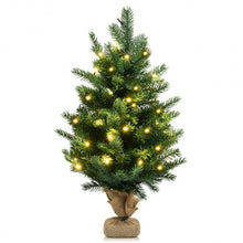 Load image into Gallery viewer, 24 Inch Tabletop Fir Artificial Christmas Tree with LED Lights
