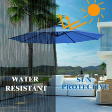 Load image into Gallery viewer, 10 Ft Patio Offset Hanging Umbrella with Easy Tilt Adjustment-Blue
