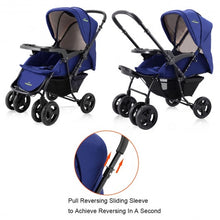 Load image into Gallery viewer, Two Way Foldable Baby Kids Travel Stroller Newborn Infant Pushchair Buggy-Blue
