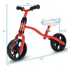 Load image into Gallery viewer, Adjustable No-Pedal Children Kids Balance Bike-Red

